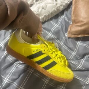 Adidas Samba Bright Yellow and Black Shoes